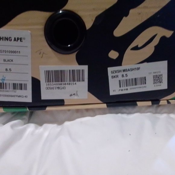 Authentic black suede leather bathing ape main image 10
